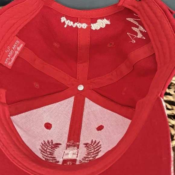 Switzerland Embroidered Red Adjustable Hat Splash Arts 100% Cotton - Picture 8 of 10